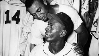 When Cleveland's Larry Doby and Satchel Paige became the first African-Americans to win a World Series