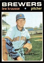 Amazon.com: 1971 Topps # 372 Lew Krausse Milwaukee Brewers (Baseball Card)  EX Brewers: Collectibles & Fine Art