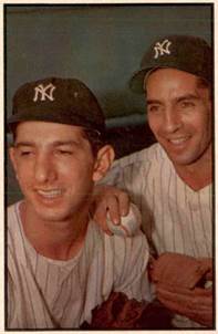 #93 Phil Rizzuto/Billy Martin HOF - 1953 Bowman Color Baseball Cards (Star) Graded EXMT
