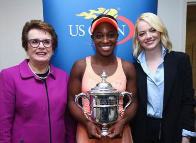 Image result for sloane stephens billie jean king emma stone