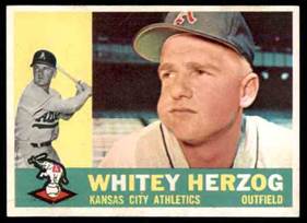 Image result for whitey herzog baseball card