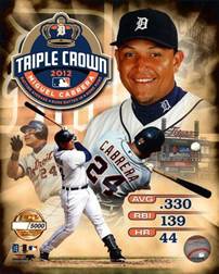 Image result for miguel cabrera baseball cards triple crown