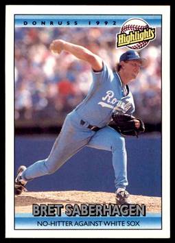 1992 Donruss Baseball Bret Saberhagen #434 card front image