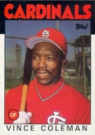 Image result for vince coleman baseball card