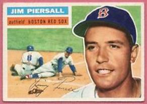 1956 Topps Jim Piersall Boston Red Sox #143 (ex/ex+) no creases/decent centering