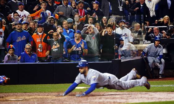 Image result for hosmer world series 2015 home plate score