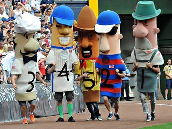 Image result for milwaukee brewers sausage race