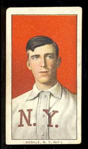 Image result for t206 baseball card fred merkle