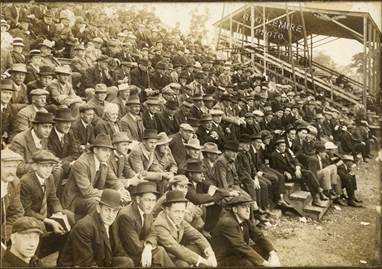 Spectators watch one of the first spring training games of the St. Louis Browns at Coffee Pot Bayou Park. It is possible this is actually the inaugural game, though records aren&#8217;t clear.