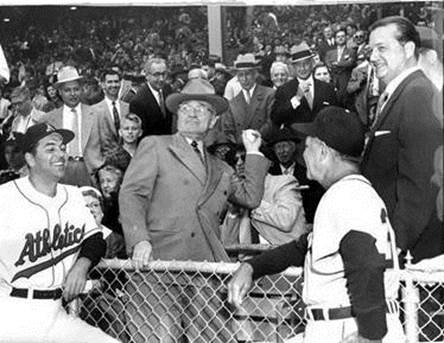 Image result for opening day kansas city a's 1955 truman