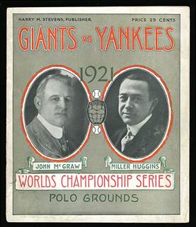 Image result for 1921 world series program