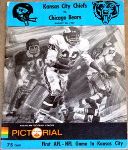 Image result for bears chiefs august 1967 program