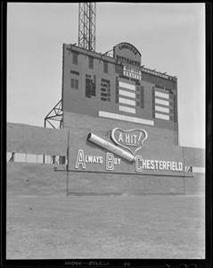 Image result for boston braves field scoreboard