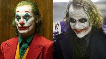 Image result for heath ledger joker vs joaquin phoenix