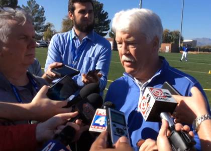 Kansas City Royals owner John Sherman speaks with reporter in ...