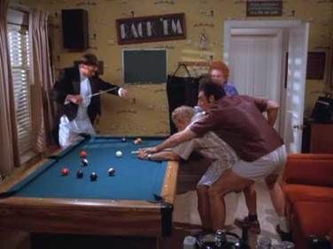 Kramer playing pool - YouTube