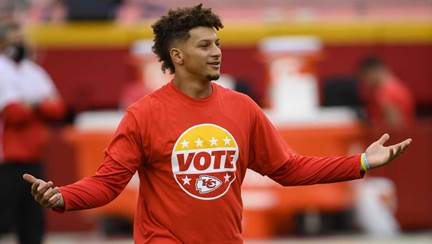 CHIEFS KINGDOM: Patrick Mahomes, Tyrann Mathieu featured in NFL's National  Voter Registration Day spot