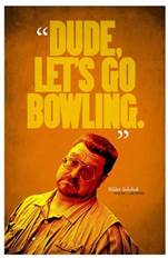 The BIG LEBOWSKI Dude Lets Go Bowling Quote | Etsy