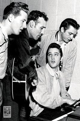 Million Dollar Quartet - Elvis Presley - Jerry Lee Lewis - Carl Perkins - Johny Cash 36x24 Music Art Print Poster..., By aquarious Ship from US
