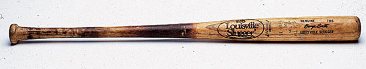 The bat George Brett used to his the infamous pine-tar home run.