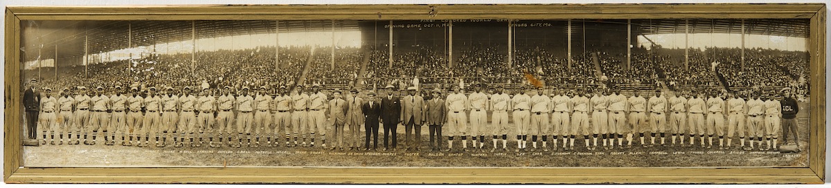 An Extremely Rare 1924 Panoramic Photograph of the First Colored World Series Featuring the Hilldale Giants and the Kansas City Monarchs