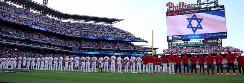 Philadelphia Phillies and Atlanta Braves hold moment of silence for Israel  before MLB playoff game – The Forward