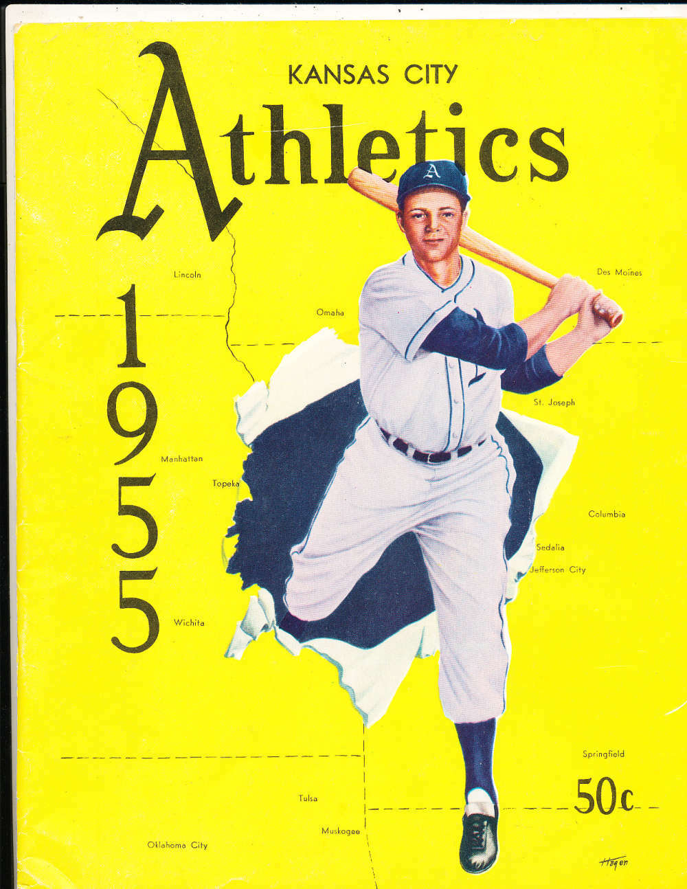 1955 Kansas city Athletics Baseball yearbook em | eBay