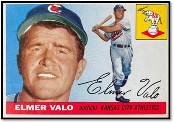 1955 Topps Baseball #145 Elmer Valo Kansas City Athletics Vintage MLB Card  - Picture 1 of 2