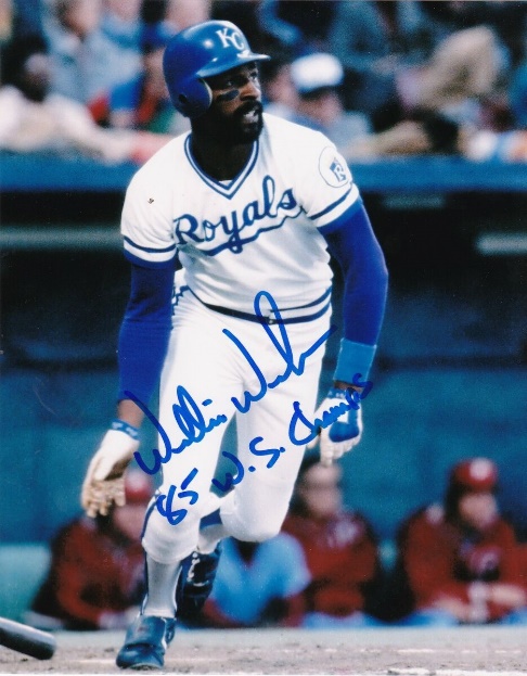 WILLIE WILSON KANSAS CITY ROYALS 1985 WS CHAMPS ACTION SIGNED 8x10 | eBay