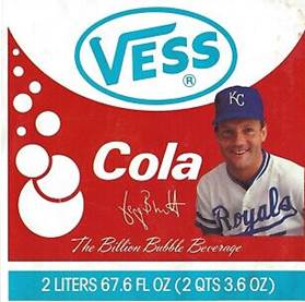 Early 1980's 2L Vess Cola Label GEORGE BRETT - KANSAS CITY ROYALS - AFDC |  eBay