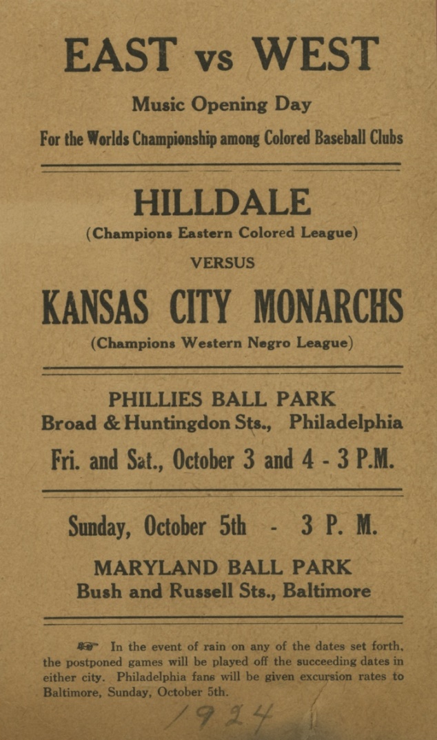 Black ThenDid You Know the First Negro League World Series was Played in  1924? - Black Then