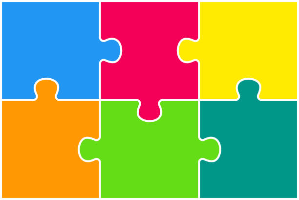 430+ 6 Puzzle Pieces Stock Photos, Pictures & Royalty-Free Images - iStock  | 6 puzzle pieces vector