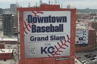 Sign in Kansas City's Crossroads calls downtown stadium a 'Grand Slam'