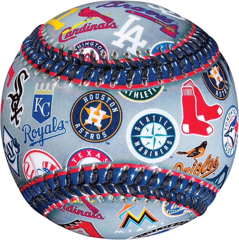 Franklin Sports 30 Club Baseball Teeball - Soft Strike - 30 Club Logo Ball  (All Teams) - Soft Core - MLB Official Licensed Product