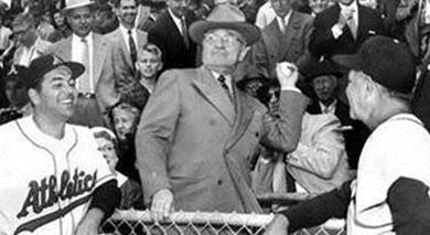 Image result for opening day kansas city a's 1955 truman