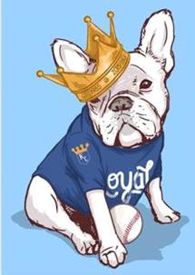 Kansas City Baseball - French Bulldog - Royals - Home Decor Wall Art - Art  Print - Etsy