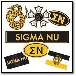 Sigma Nu Fraternity Sticker Sheet- Brand Focus - SororityShop