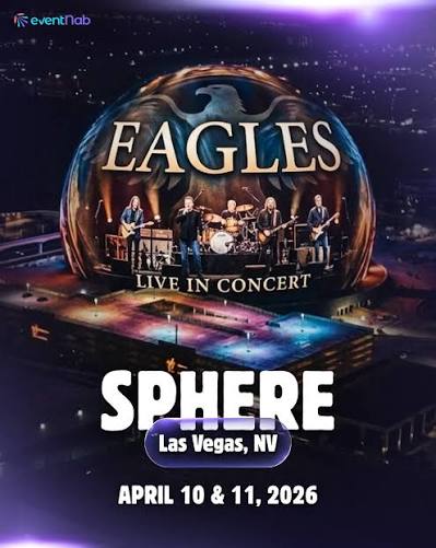 The Eagles live at Sphere 🎶✨ A legendary band. A next-level experience.  Vegas is calling… are you ready? 📍 Las Vegas | April 10 & 11, 2026  #LasVegasEvents #LiveMusic #ConcertVibes #Eagles #SphereVegas