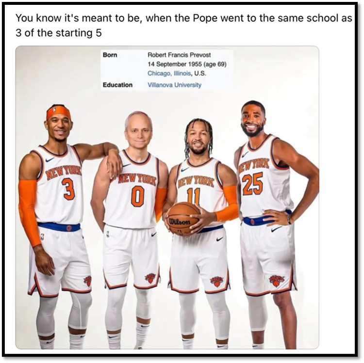 You know it's meant to be, when the Pope went to the same school as 3 of the starting 5.png