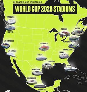 Stadiums in the next World Cup. : r/MapPorn
