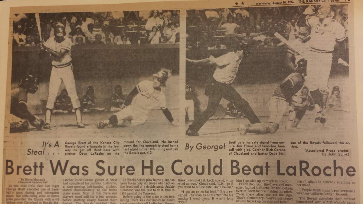 George Brett's walk-off steal inspired decade for KC Royals | Kansas City  Star